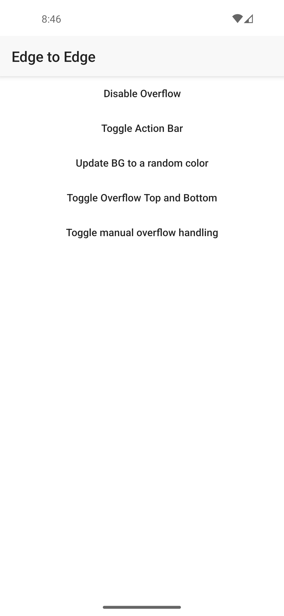 Android Edge to Edge default behaviour