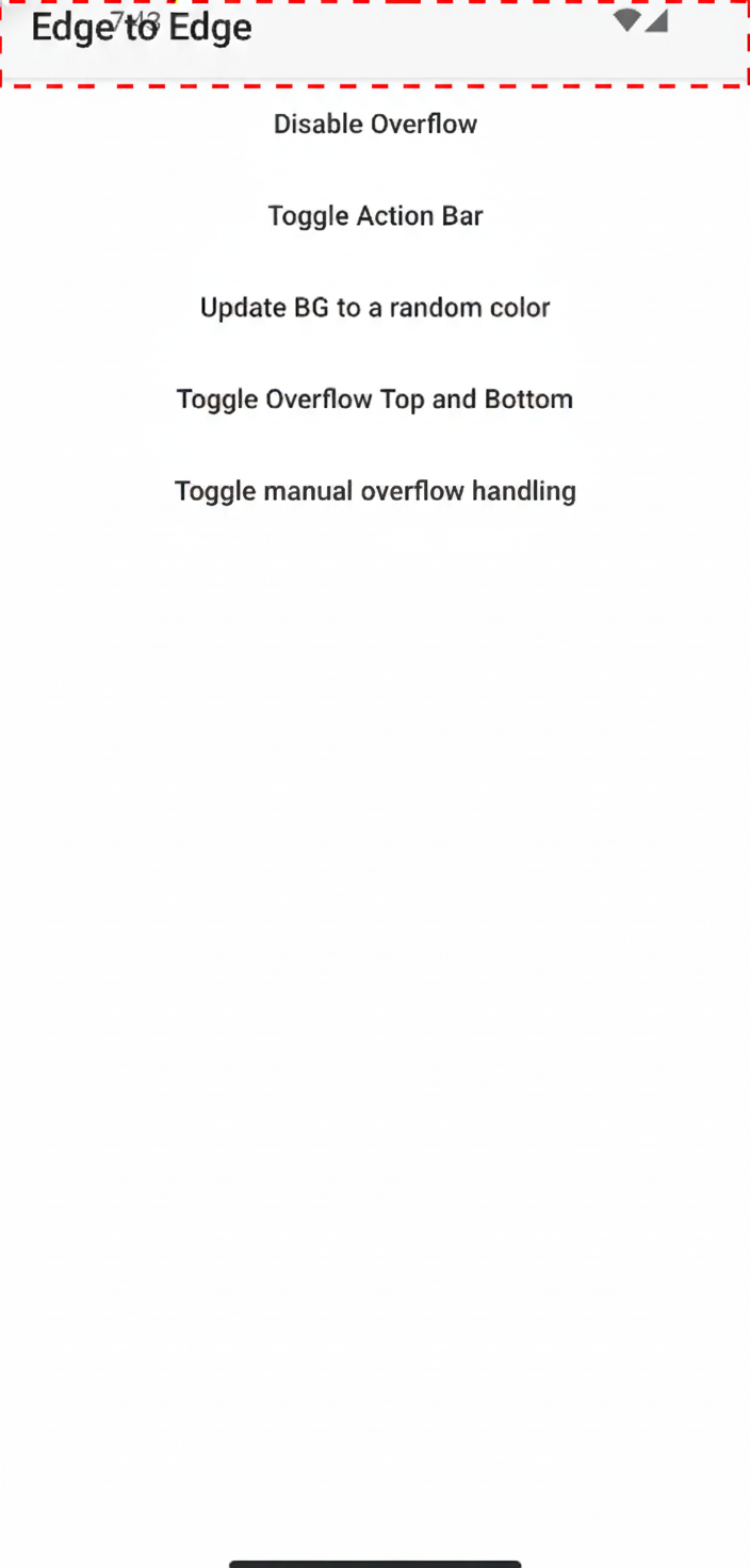 Android Edge to Edge improper handling
