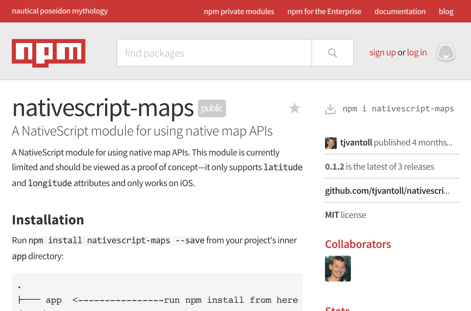 npm-nativescript-maps