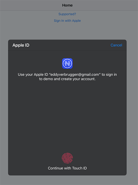 sign in with apple nativescript