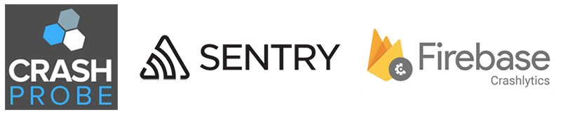 sentry.io crashprobe crashlytics logos